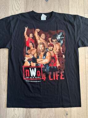 Vintage 1999 WCW nWo Wolfpac 4 Life T-Shirt Size XL